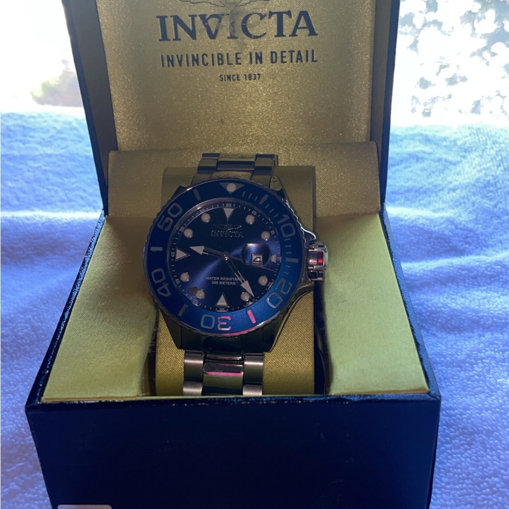 Invicta Blue and Silver Men's Watch
